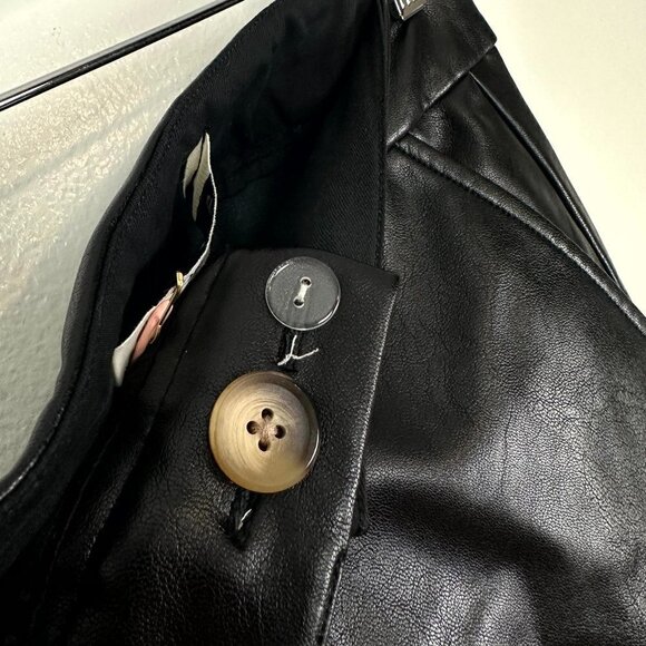 HOUSE OF CB Omaira Vegan Leather Trousers in Black Size X-Small (Longer) - Picture 9 of 16